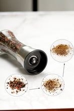 Charger l&#39;image dans la galerie, Salt and Pepper Grinders, Set of 2 Clear Glass Body Mills with Adjustable Ceramic Coarseness (Salt &amp; peppercorns are not Included)
