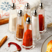 Load image into Gallery viewer, Clear Glass Tower Style Salt and Pepper Shakers Set of 6 (Each:1.4oz)
