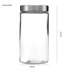 Charger l&#39;image dans la galerie, Clear Glass Storage Containers with Lids, Set of 3 ( D: 4.5&quot; x H: 4.7&quot; / 6.7&quot; / 8.7&quot; )
