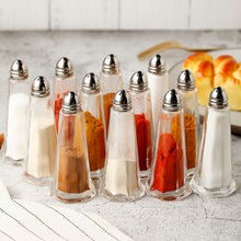 Charger l&#39;image dans la galerie, Clear Glass Tower Style Salt and Pepper Shakers Set of 12 (Each:1.4oz)
