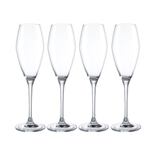 Charger l&#39;image dans la galerie, Crystal Champagne Flutes, Set of 4 Champagne Glasses, Premium Lead Free Crystal Wine Glasses. (9 oz)
