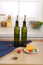 Load image into Gallery viewer, Gala Houseware Dark Green Glass Olive Oil and Vinegar Dispenser Set, 2 pack cooking oil dispenser
