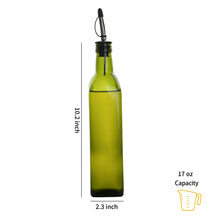 Load image into Gallery viewer, Gala Houseware Dark Green Glass Olive Oil and Vinegar Dispenser Set, 2 pack cooking oil dispenser
