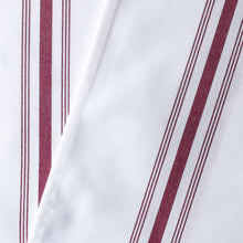 Load image into Gallery viewer, 12 Pieces Linen Cloth Napkins, 18&quot; x 22&quot;  Burgundy Stripe (Burgundy)
