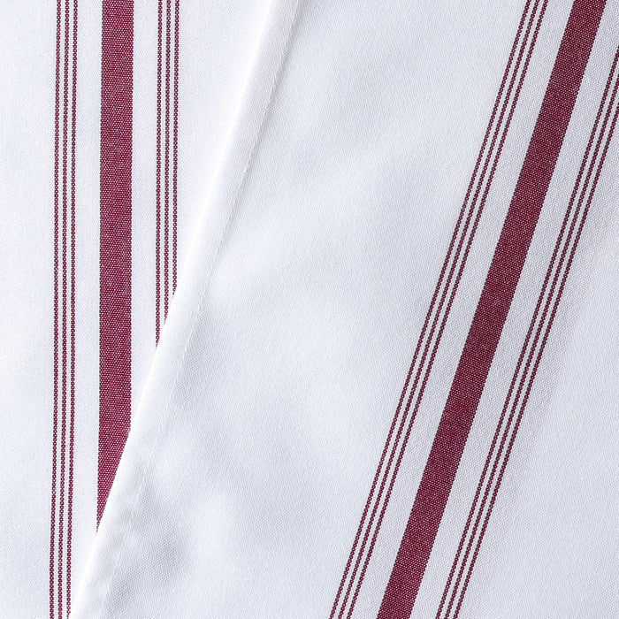 12 Pieces Linen Cloth Napkins, 18" x 22"  Burgundy Stripe (Burgundy)