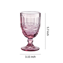 Charger l&#39;image dans la galerie, Colored Water Glasses 6-Piece Set, 8.5 oz Premium Heavy Wine Drinking Goblet, Solid Glass Color
