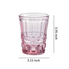 Charger l&#39;image dans la galerie, Colored Water Glasses 6-Piece Set, 7.5 oz Premium Heavy Whiskey/Highball Tumbler, Solid Glass Color (Pink)
