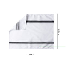 Charger l&#39;image dans la galerie, 12 Pieces Linen Cloth Napkins, 18&quot; x 22&quot;, Black Stripe (Black)
