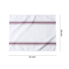 Charger l&#39;image dans la galerie, 12 Pieces Linen Cloth Napkins, 18&quot; x 22&quot;  Burgundy Stripe (Burgundy)
