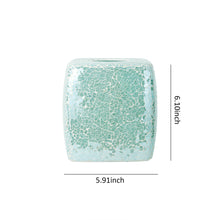 Charger l&#39;image dans la galerie, Mosaic Glass Square Facial Tissue Holder, Decorative Bathroom Vanity Counter top Roll Napkins Box Cover (Turquoise)
