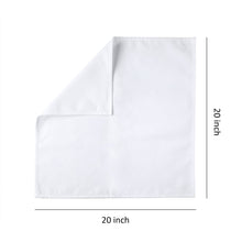 Load image into Gallery viewer, Spun Polyester Dinner Napkins 20 x 20 inch - White 12 Pack Solid Washable Cloth Napkins
