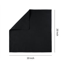 Load image into Gallery viewer, Spun Polyester Dinner Napkins 20 x 20 inch - Black 12 Pack Solid Washable Cloth Napkins
